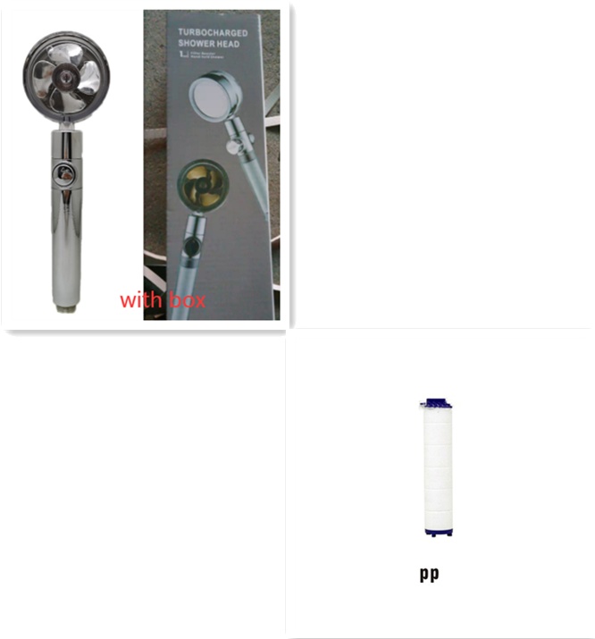 Shower Head Water Saving Flow 360 Degrees Rotating With Small Fan ABS Rain High Pressure Spray Nozzle Bathroom Accessories - Image 90