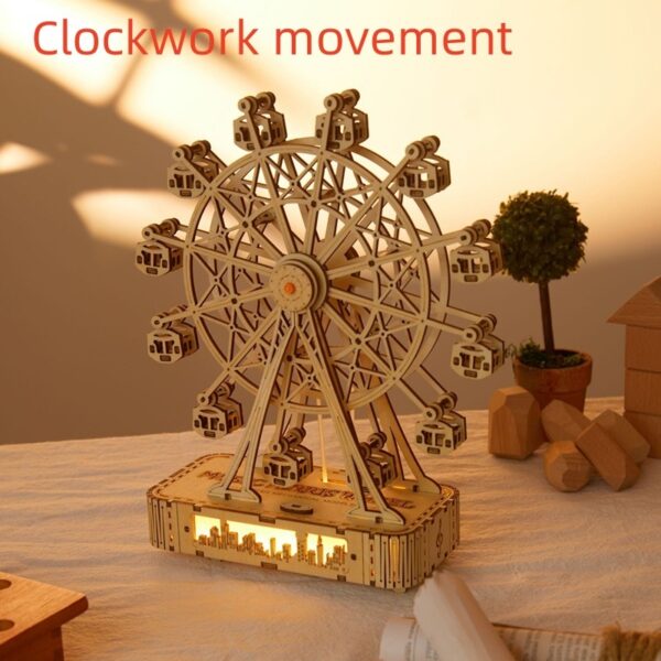 DIY Wooden 3D Puzzle - Irregular Shaped Ferris Wheel Model - Image 16
