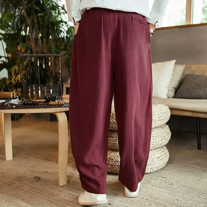 Chinese style large fat wide leg pants - Image 5