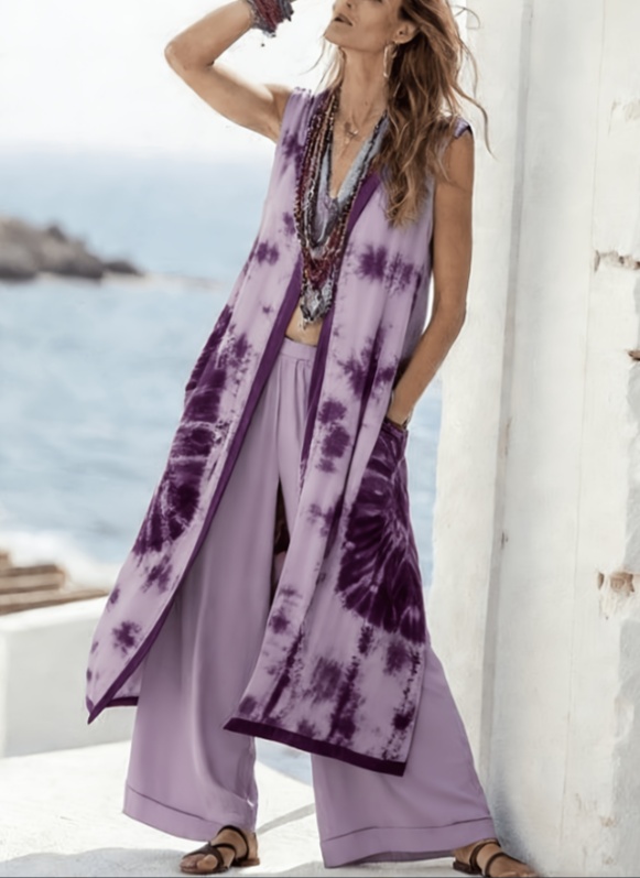 French Leisure Vacation Style Sleeveless Outerwear Set - Image 26
