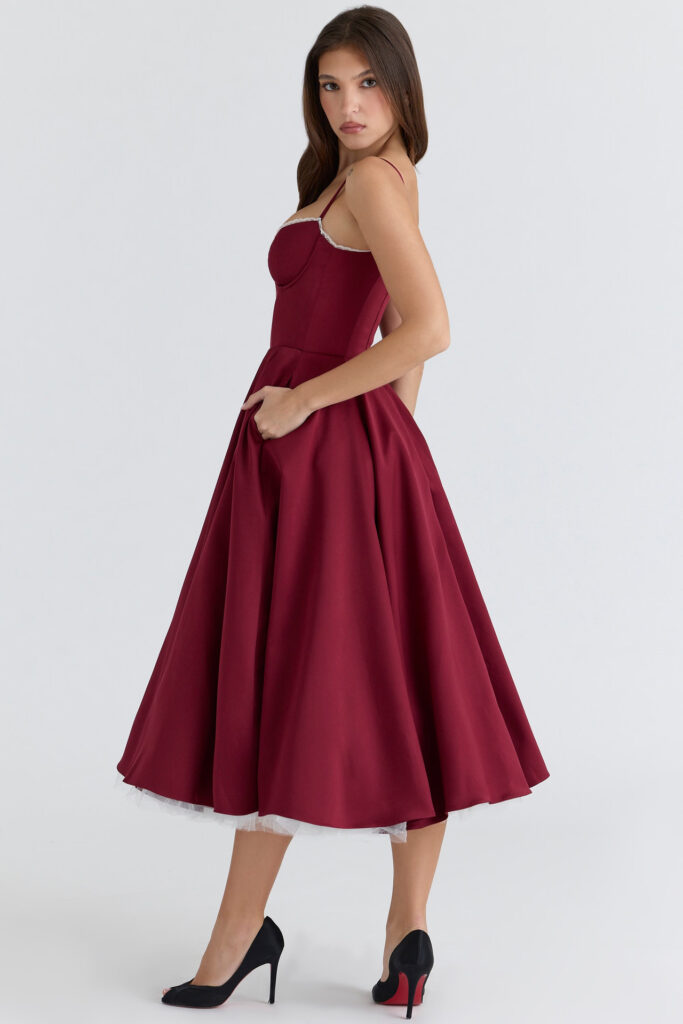 Women's Casual Lace-Patchwork Fishtail Dress