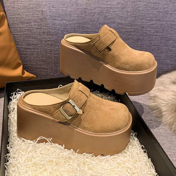 Wedge-toe Closed-toe Women's Outdoor Half Slippers - Image 6