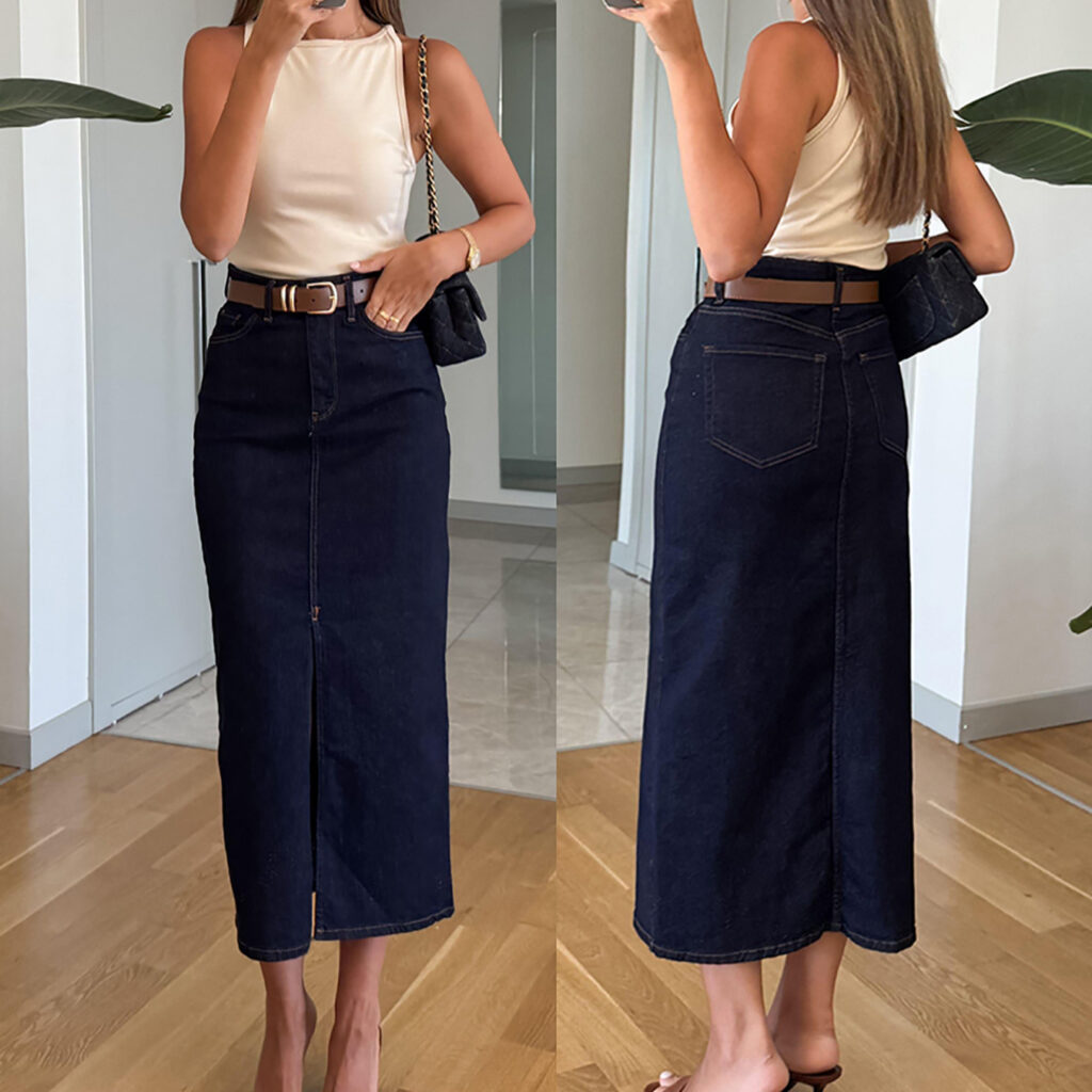 European And American Women's Fashion Casual Denim Skirt