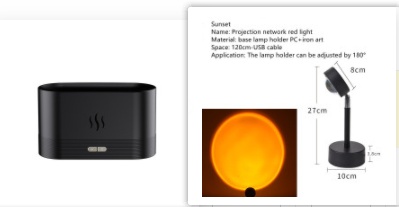 Aroma Diffuser With Flame Light Mist Humidifier Aromatherapy Diffuser With Waterless Auto-Off Protection For Spa Home Yoga Office - Image 31