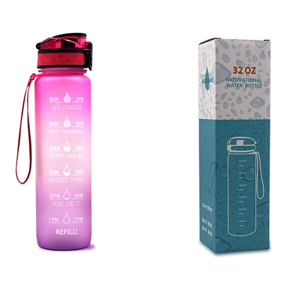 1L Tritan Water Bottle With Time Marker Bounce Cover Motivational Water Bottle Cycling Leakproof Cup For Sports Fitness Bottles - Image 44