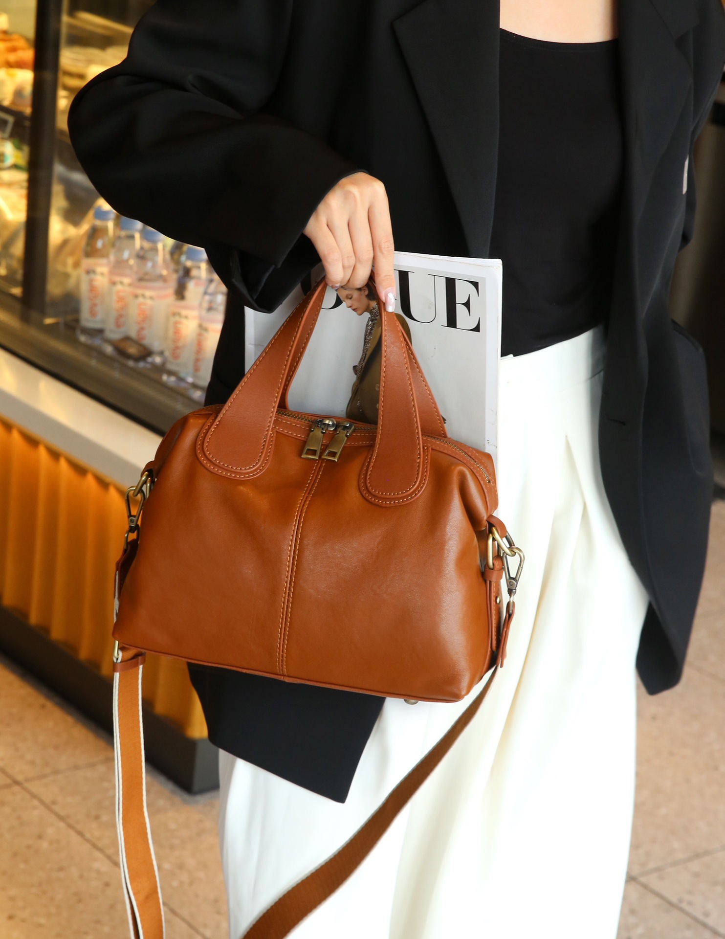 Large-capacity Genuine Leather New High-end Tote Bag - Image 19