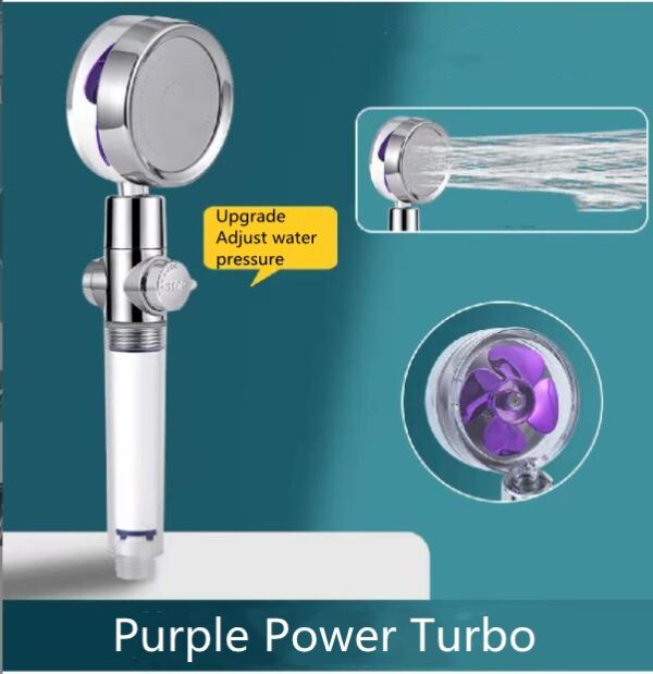 Shower Head Water Saving Flow 360 Degrees Rotating With Small Fan ABS Rain High Pressure Spray Nozzle Bathroom Accessories - Image 32