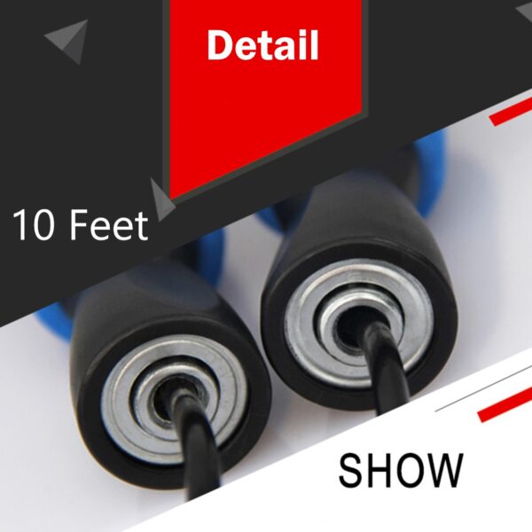 Gym Aerobic Exercise Boxing Skipping Rope Adjustable Bearing Speed Fitness Bearing Rope Tangle-Free Jumping Rope Speed Equipments Skipping Adjustable Skipping Rope - Image 7