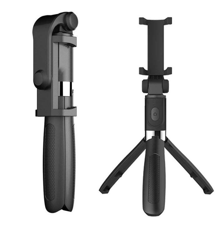 Compatible with Apple, Tripod Selfie Stick Mobile Universal Live Triangle Bracket One Bluetooth Selfie Artifact - Image 1