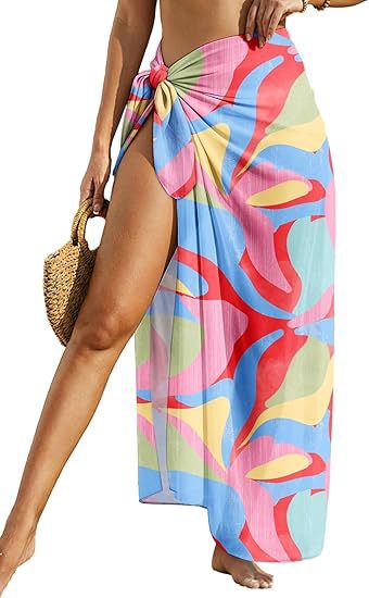 Women's Sheer Sarong High-Slit One-Size Swimsuit Cover-Up - Image 23
