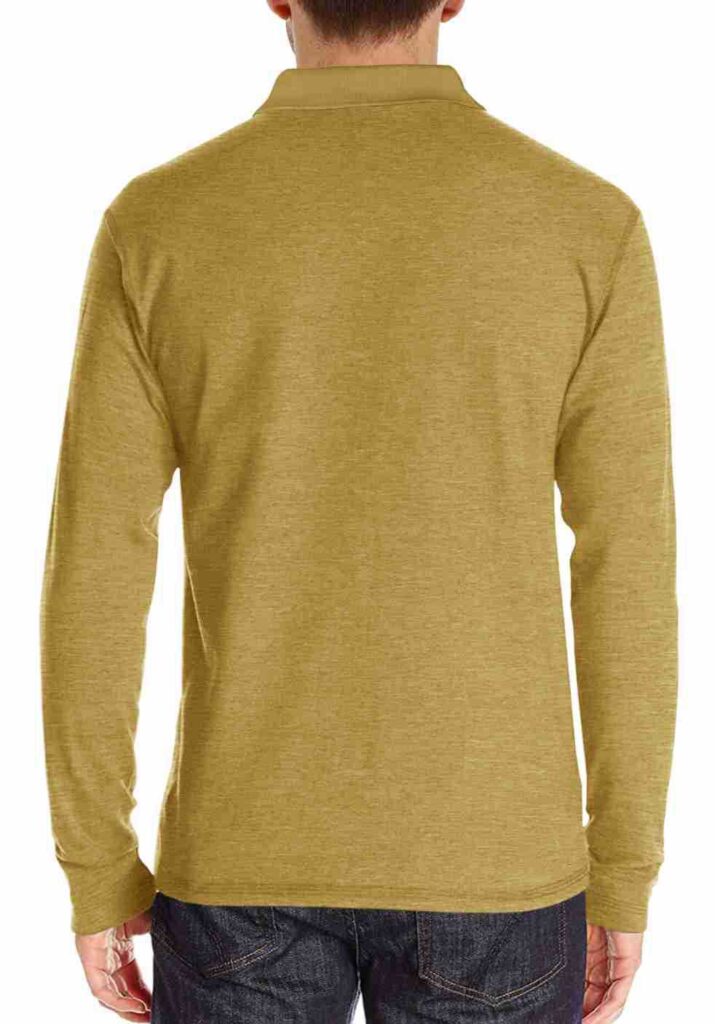 Mens Long-sleeve Lapel T-shirt Winter Base Layer Top