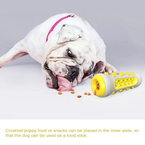 Dog Squeaky Toys For Aggressive Chewers, Tough Toothbrush Dog Chew Toy, Nearly Indestructible Rubber Toys For Pet Training, Teeth Cleaning, Playing And Chewing For Medium & Large Breeds - Image 2