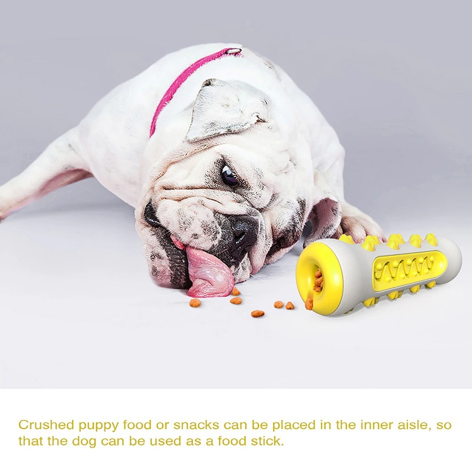 Dog Squeaky Toys For Aggressive Chewers, Tough Toothbrush Dog Chew Toy, Nearly Indestructible Rubber Toys For Pet Training, Teeth Cleaning, Playing And Chewing For Medium & Large Breeds - Image 2