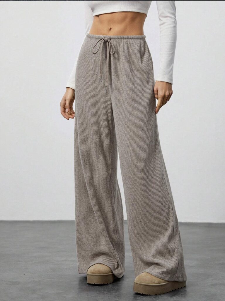 Women's Solid-color Casual Straight-leg Pants