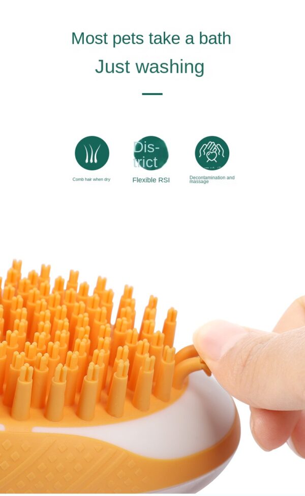 Dog Cat Bath Brush 2-in-1 Pet SPA Massage Comb Soft Silicone Pets Shower Hair Grooming Cmob Dog Cleaning Tool Pet Products - Image 21