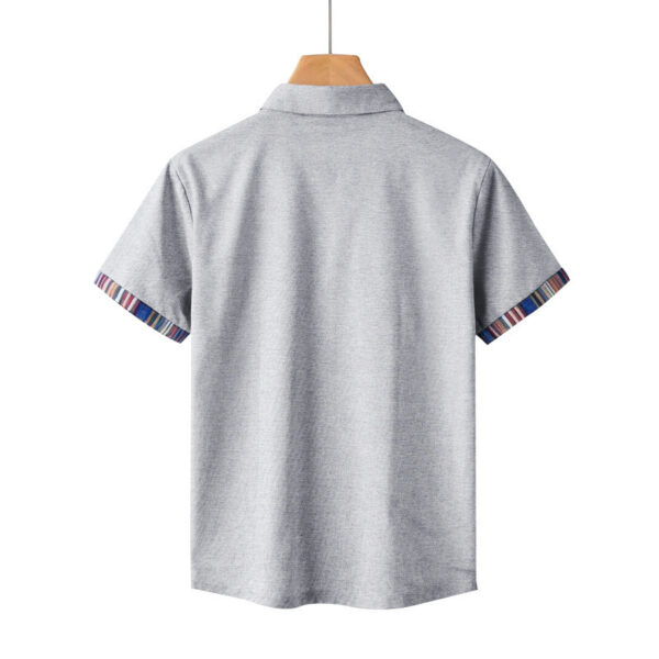 Men's Contrasting-Color Beach Short-Sleeve Casual Shirt - Image 15
