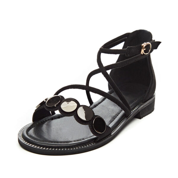 Large Size Sandals 40-41-43 Fat Feet Fat Mm Widened Women's Shoes Flat Bottom - Image 12
