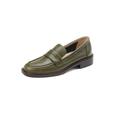 British-style Vintage Women's Heeled Leather Shoes - Image 5