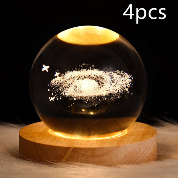 LED Night Light Galaxy Crystal Ball Table Lamp 3D Planet Moon Lamp Bedroom Home Decor For Kids Party Children Birthday Gifts - Image 53