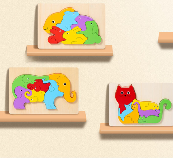 Wooden Dinosaur Animal Shape-Matching Grasping Board For Early Childhood Learning - Image 14