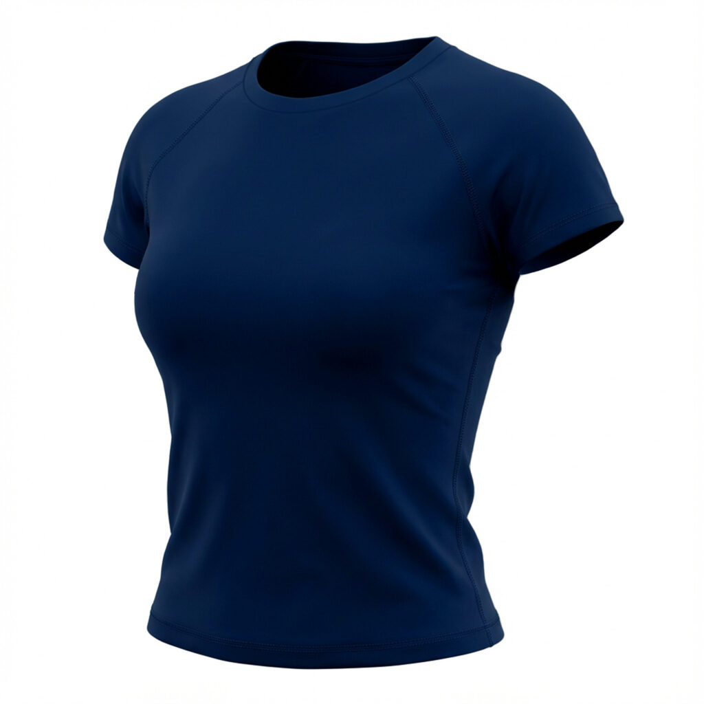 Figure-flattering Seamless Knit Short-sleeve Top For Fitness And Yoga