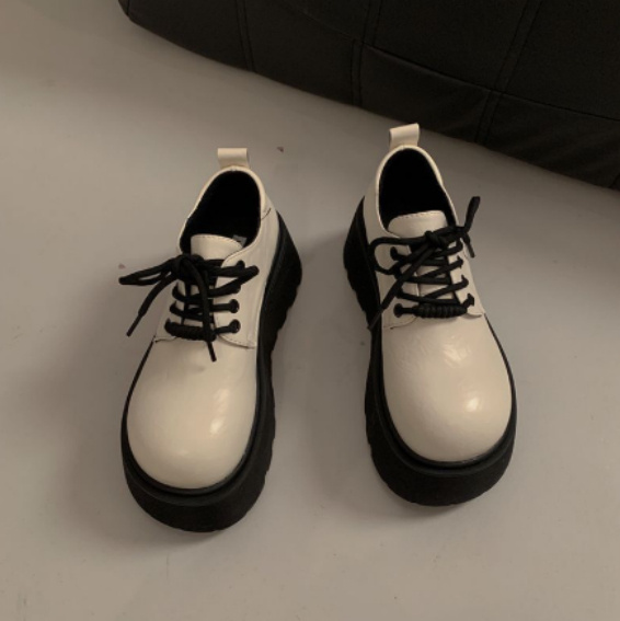 Women's Thick-Soled Retro British-Style Lace-Up Casual Shoes - Image 3