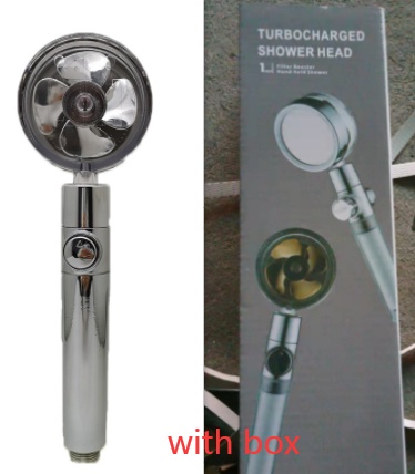 Shower Head Water Saving Flow 360 Degrees Rotating With Small Fan ABS Rain High Pressure Spray Nozzle Bathroom Accessories - Image 111