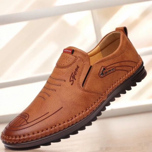 Men's Leather Shoes SummerAutumn New Style Casual Genuine Leather Soft Sole - Image 3