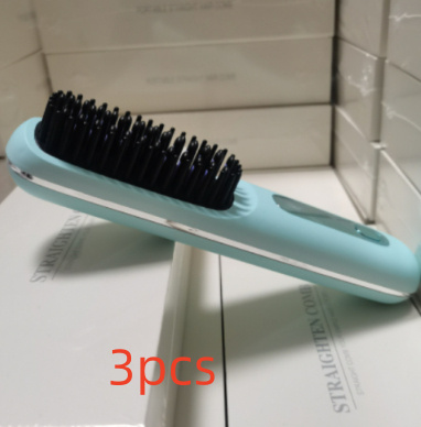 2 In 1 Straight Hair Comb Wireless Hair Straightener Brush Hair Fast Heating Portable Hot Curler USB Charging - Image 31