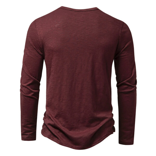 Men's Long-Sleeve T-Shirt Bamboo Fiber Blend Cotton - Image 9
