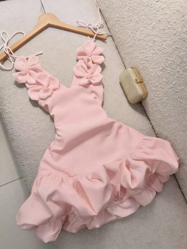 Sexy Bud Blossom Floral Strap Holiday Dress - Image 12