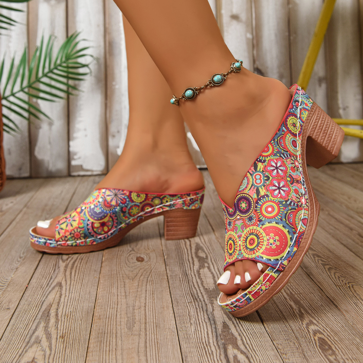 Plus-size High-heeled Slippers For Women - Image 14