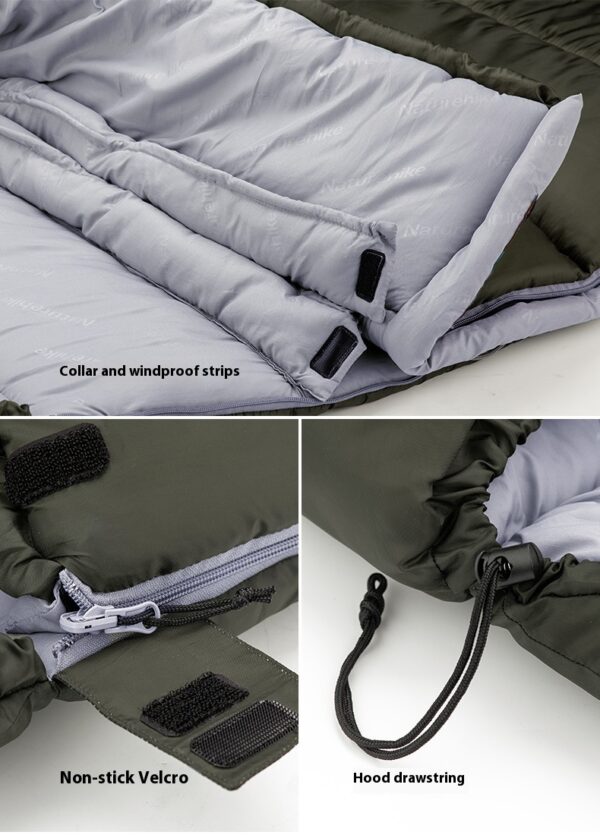 Naturehike Series Envelope Hooded Sleeping Bag Outdoor Camping Autumn And Winter Cold-proof Double - Image 11
