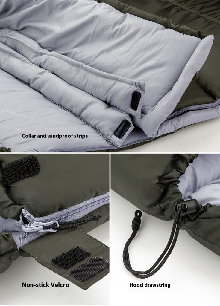 Naturehike Series Envelope Hooded Sleeping Bag Outdoor Camping Autumn And Winter Cold-proof Double