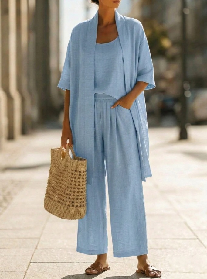 Resort-style Cozy And Casual Three-piece Set - Image 6