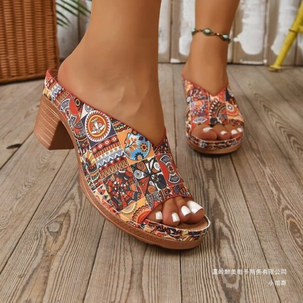 Plus-size High-heeled Slippers For Women - Image 4