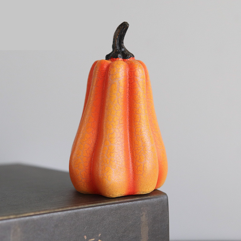 New Halloween Pumpkin Lantern Simulation Pumpkin LED Candle Lamp Resin Luminous Pumpkin - Image 12