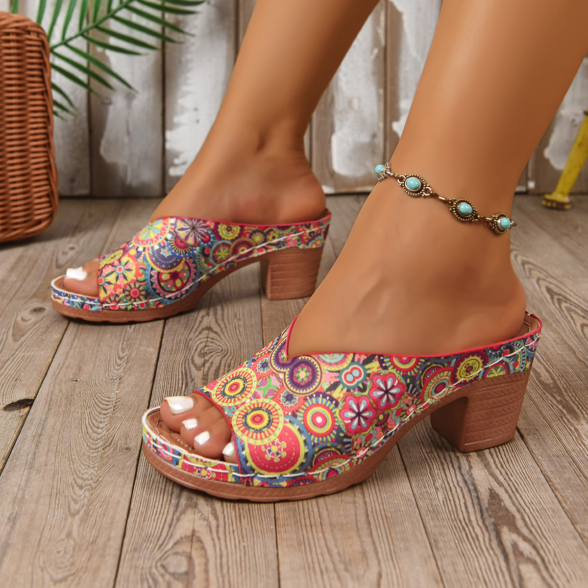 Plus-size High-heeled Slippers For Women - Image 39