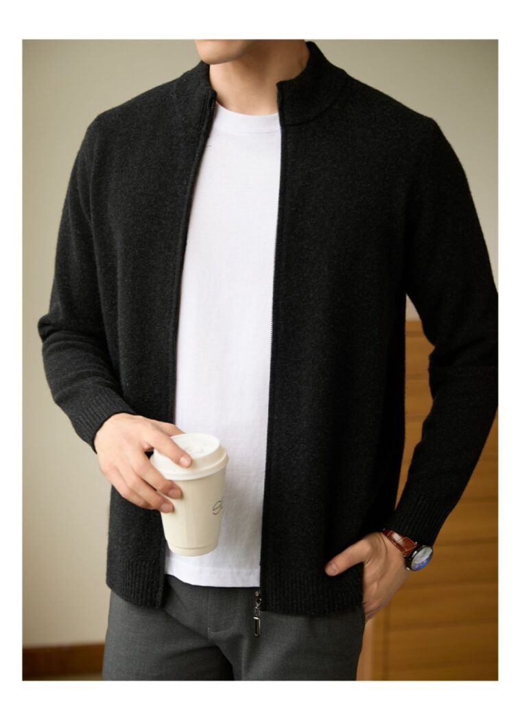 Men's AutumnWinter New Business Knitted Casual Jacket