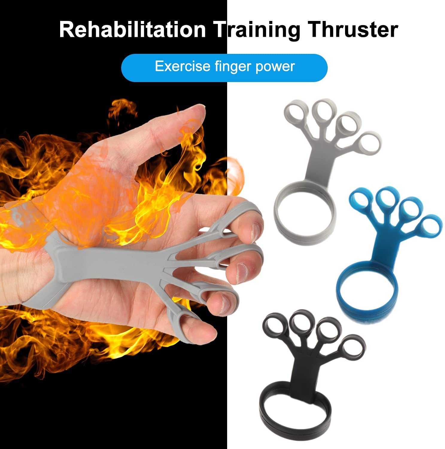Silicone Grip Device Finger Exercise Stretcher Arthritis Hand Grip Trainer Strengthen Rehabilitation Training To Relieve Pain - Image 1