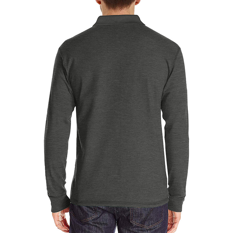 Mens Long-sleeve Lapel T-shirt Winter Base Layer Top - Image 18