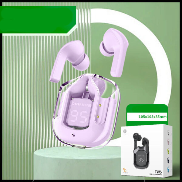 New Mini Transparent Wireless Bluetooth Headset Digital Display ENC Noise Reduction True Wireless Sports Music - Image 41