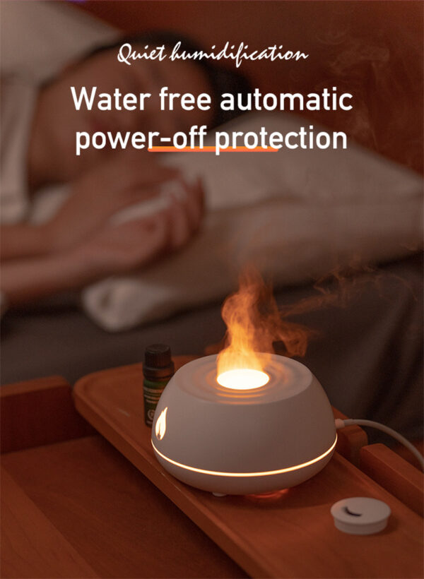 Flame Humidifier Aromatherapy Diffuser 7 Colors Light Home Air Humidifier 130ML USB Room Fragrance Essential Oil Diffuser - Image 19