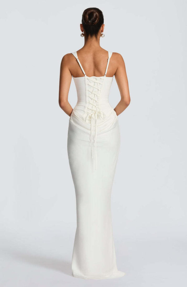 Women's Strapless Sleeveless Sheath Maxi Dress - Image 11