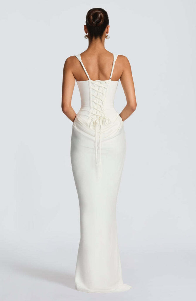 Women's Strapless Sleeveless Sheath Maxi Dress