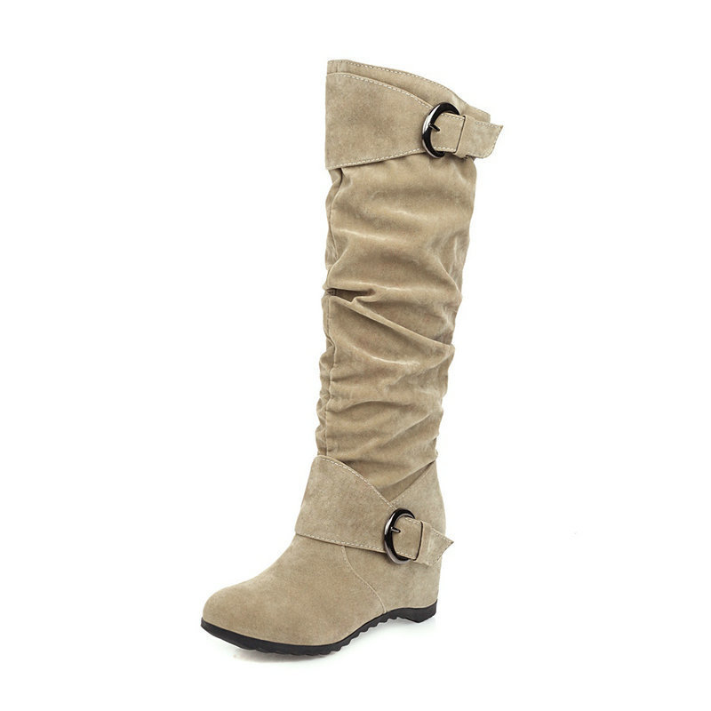Wedge-heel British-style High-top Womens Knee-high Boots - Image 27