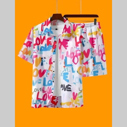 Mens Casual Loose 3D Printed Top And Pants Set - Image 11