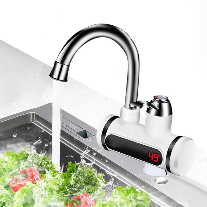 Kitchen Electric Water Tap  Water Heater Temperature Display Cold Heating Faucet Hot Water Faucet Heater - Image 1