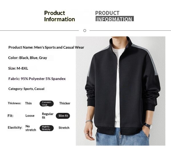 Men's Cardigan Jacket Sports Casual Top - Image 12