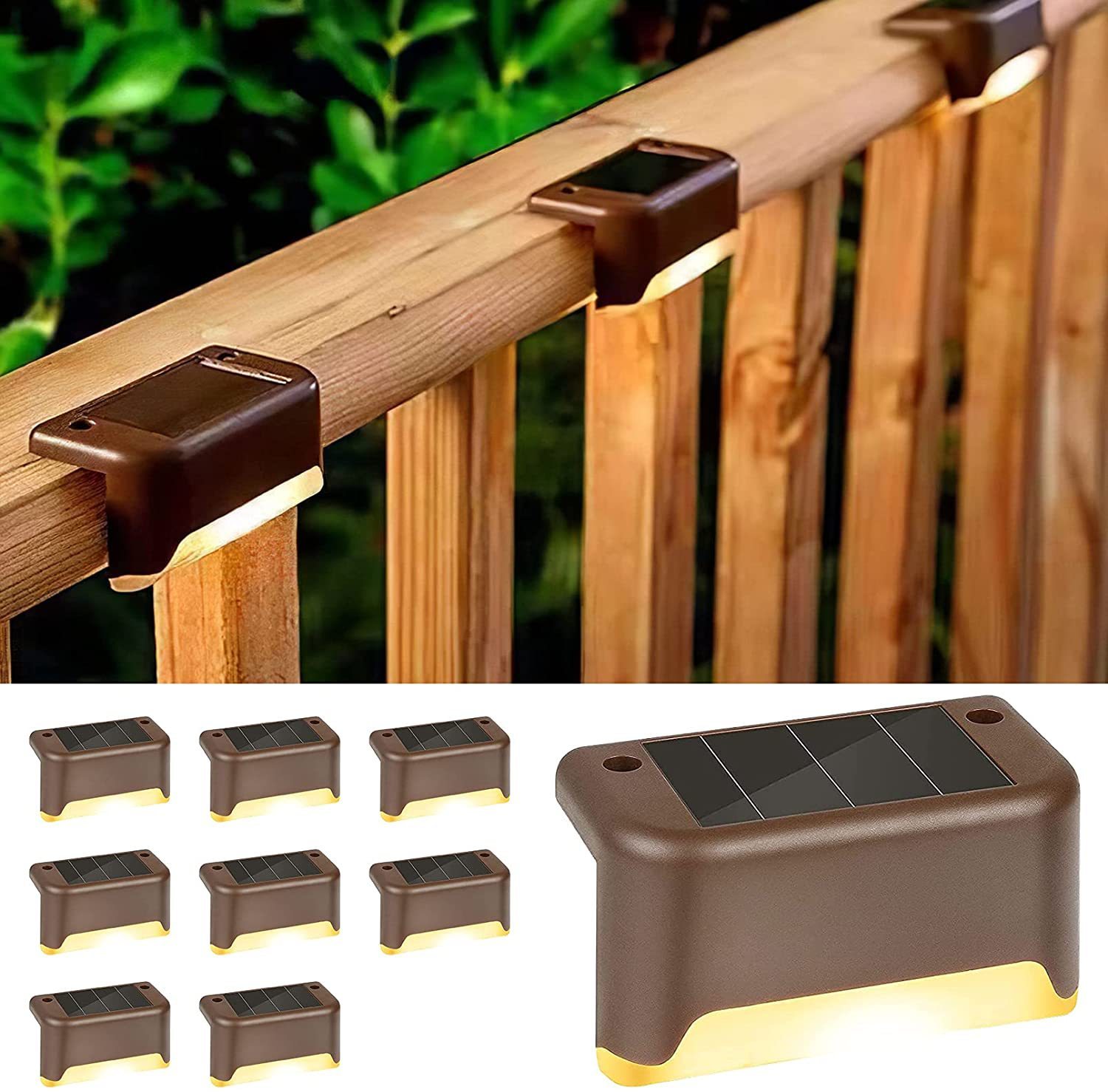 Solar Step Light Outdoor Garden Light Night Light LED Guide Light Ladder Stair Light Balcony Decoration Waterproof - Image 1
